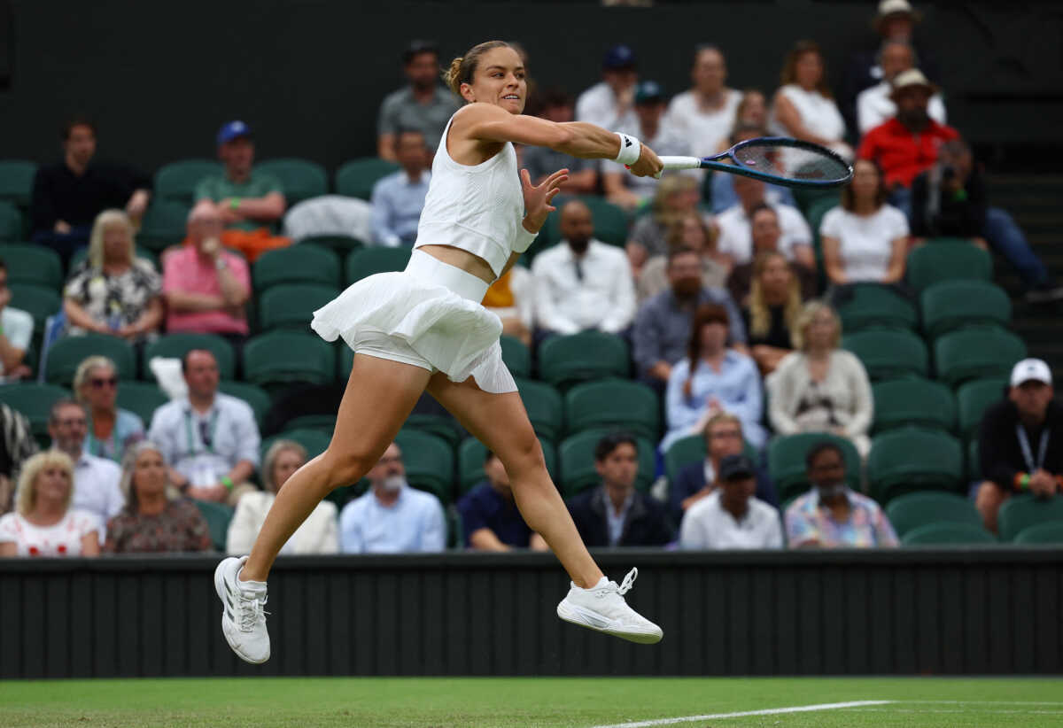 Η Μαρία Σάκκαρη σε αγώνα της στο Wimbledon